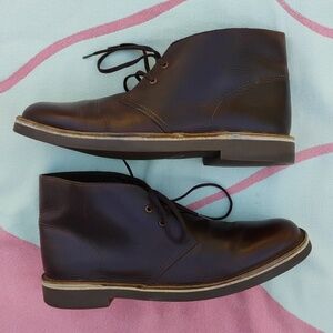 Clarks Bushacre 2 Men's Brown Leather Chukka Boots Size 9.5 US
